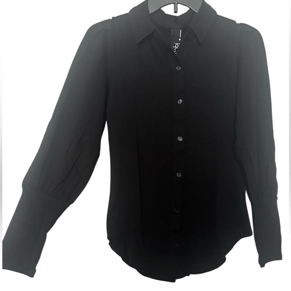 Bobi Black Bishop Long Sleeve Button Up Cotton Shirt- Small NWT